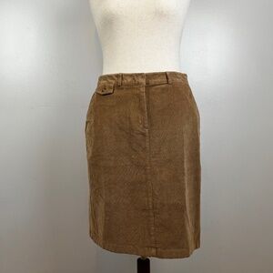 LL Bean Stretch Corduroy Classic Fit Skirt
